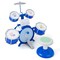 Kids Drum Set Educational Percussion Musical Instrument Toy With Bass Drum-blue